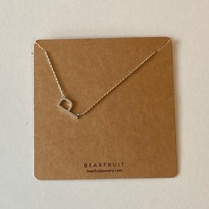 Bearfruit ‘P’ Initial Necklace! NEW W/BOX & TAG!